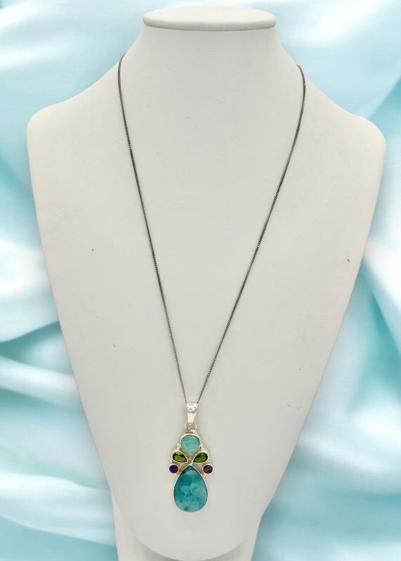 Collana argento e pietre dure Alessia