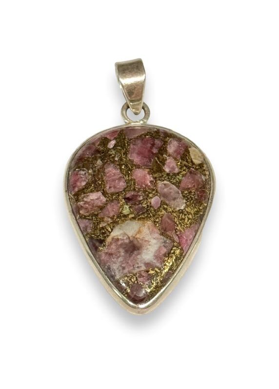 Ciondolo in argento e Rodonite