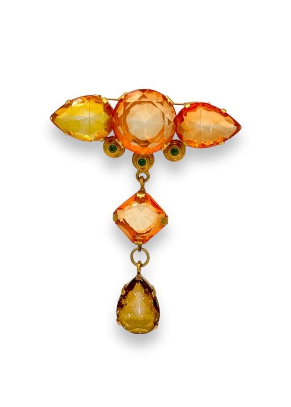 Spilla vintage con pendente Arancella