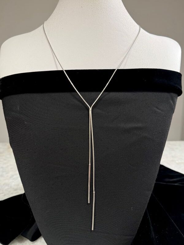 Collana in argento cravatta Simply