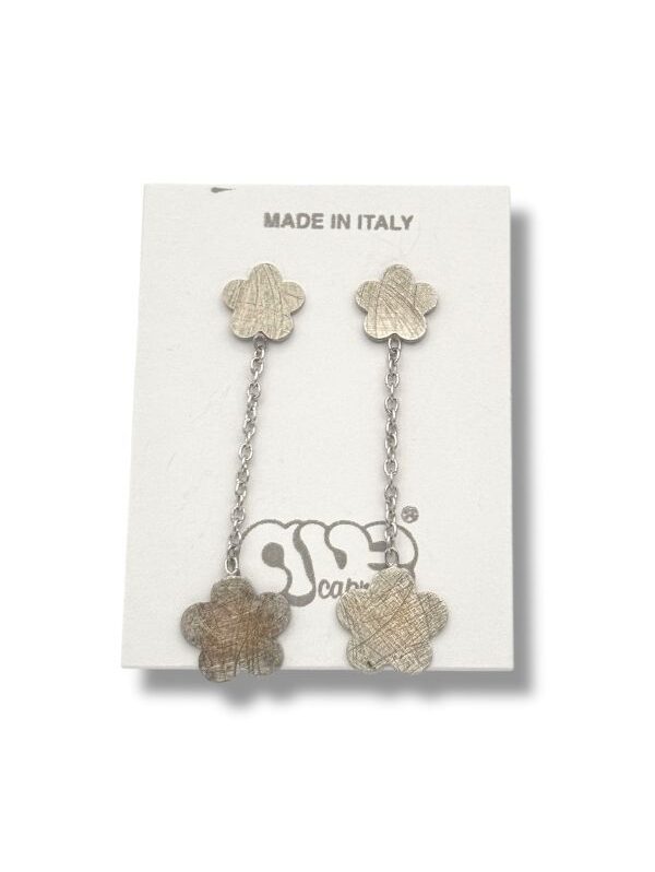 Orecchini ragazza argento 925 fiori
