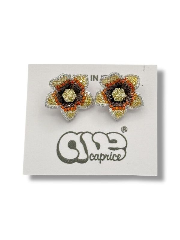 Orecchini donna in argento 925 fiore arancio
