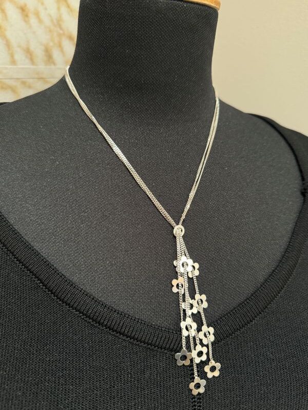 Collana argento 925 con fiori