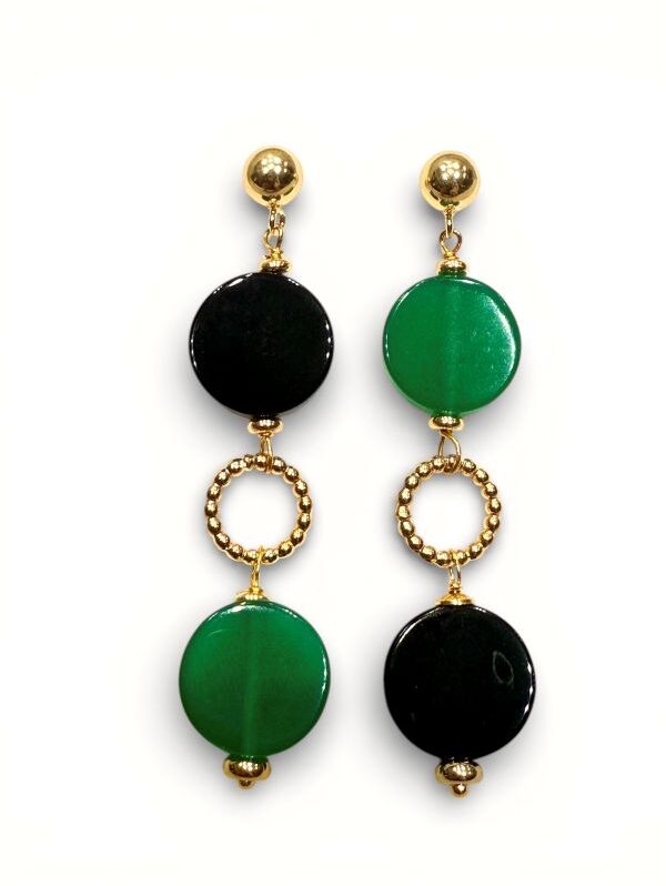 Orecchini argento e pietre dure Caterina
