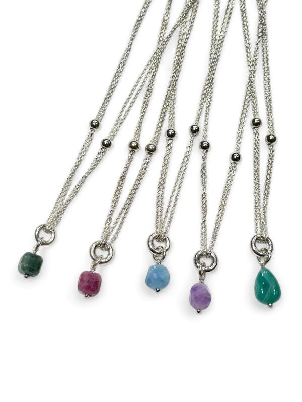 Collana argento con ciondolo in pietra Vivian