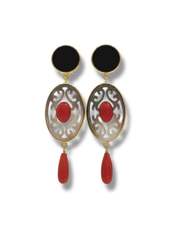 Orecchini argento e pietre dure Giulietta