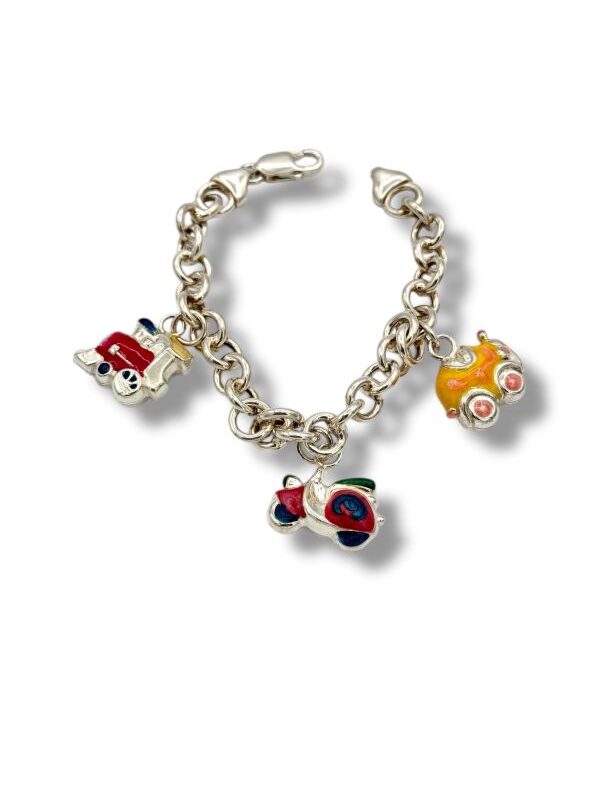 Bracciale in argento con ciondoli