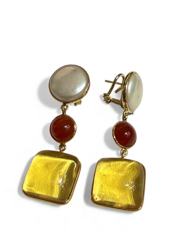 Orecchini in ambra Olivia