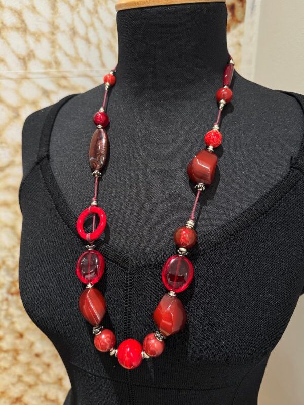 Collana lunga artigianale donna Rossella